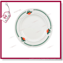 8′′ Plate with Design of Green Strawberry for Sublimation